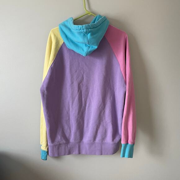 Teddy Fresh X SpongeBob SquarePants sweatshirt colorblock hoodie sz L - Picture 7 of 13